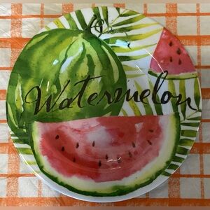 Six Fruit Themed Melamine Watermelon Plates Set